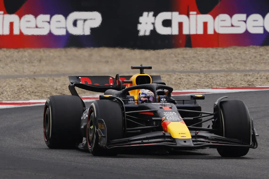 Formula One F1 - Chinese Grand Prix - Shanghai International Circuit, Shanghai, China - April 21, 2024 Red Bull's Max Verstappen in action during the race REUTERS/Tyrone Siu
