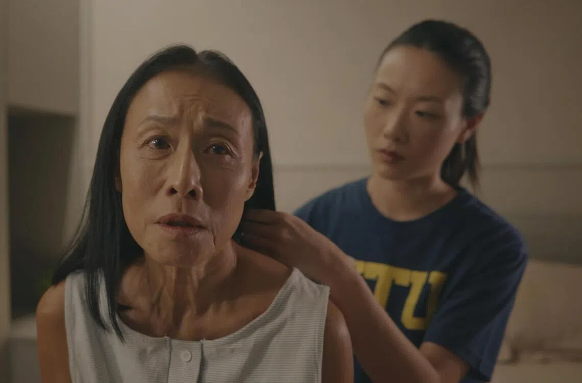 jsdementia23 - Movie still: Another Go, starring Tan Kheng Hua (left) and Lim Shi-An. It is part of an anthology of five short films exploring love, caregiving and the realities of dementia.

SOURCE/ COPYRIGHT: GAVIN LIM