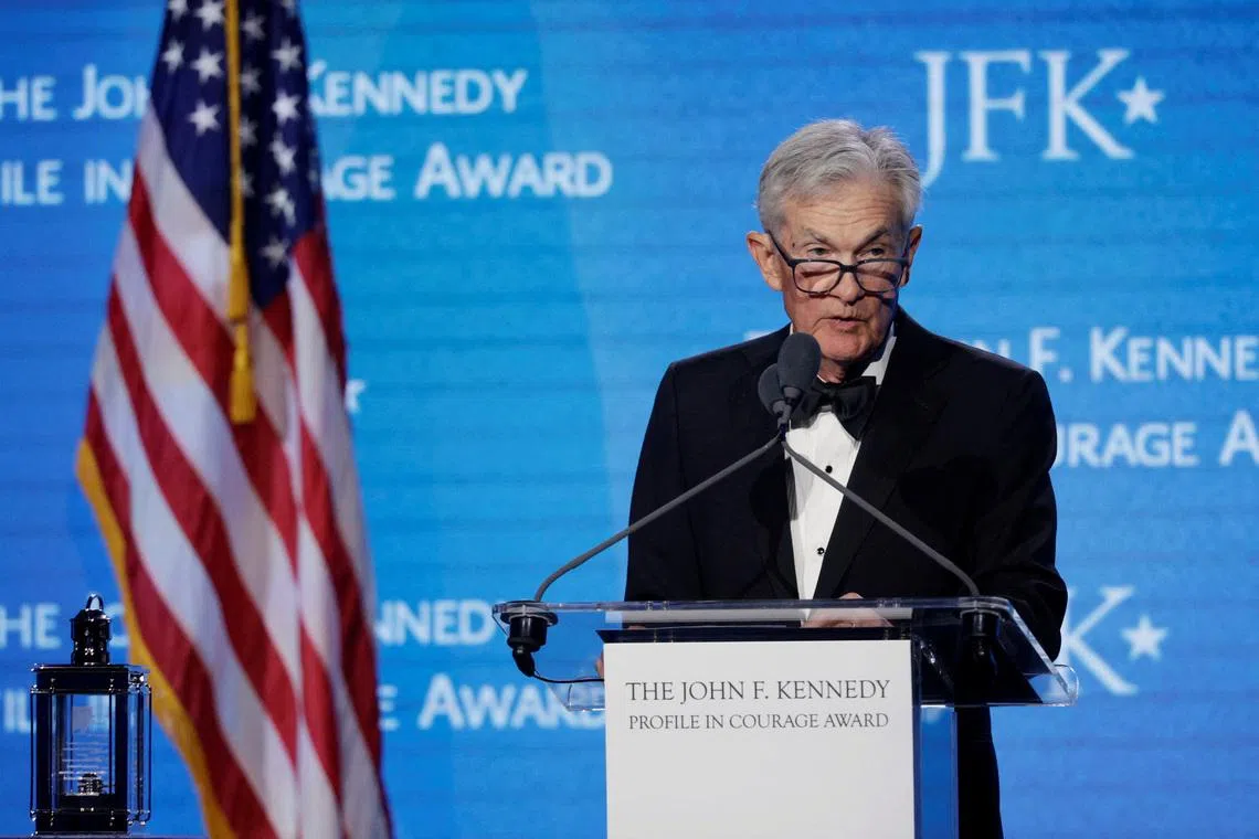 Outgoing chair Powell delivers defence of US Federal Reserve’s independence