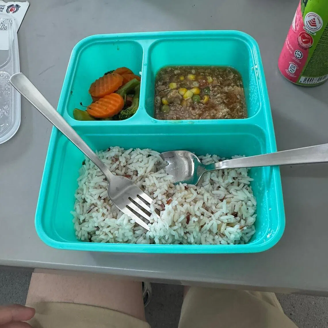 A bento set meal prepared by airline caterer Sats, for students at Hwa Chong Institution.


CREDIT: COURTESY OF ST READER