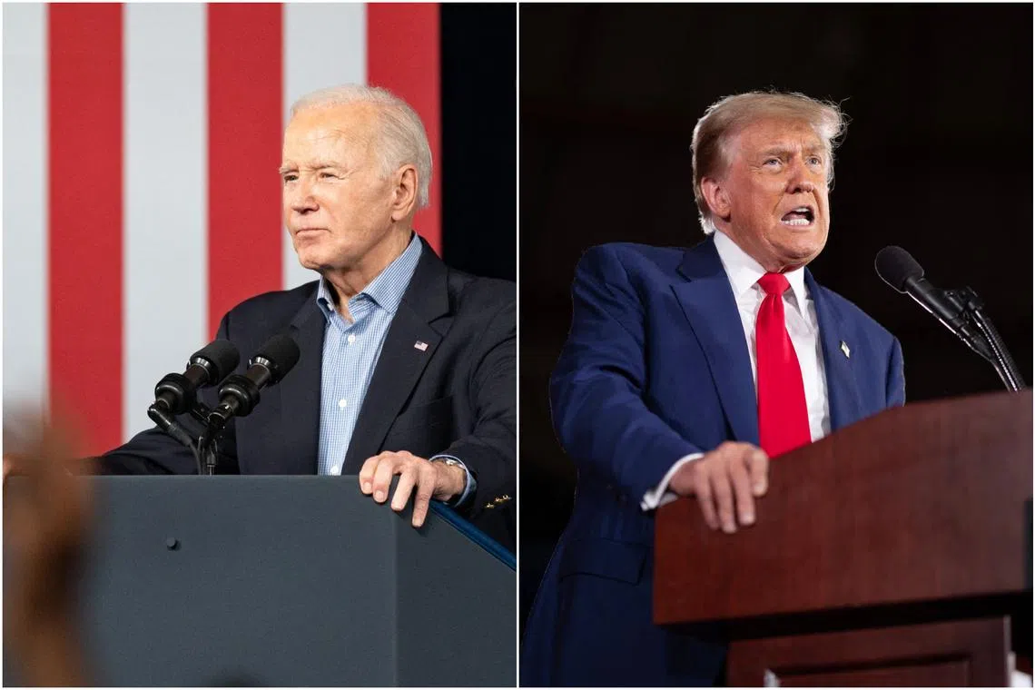 Mr Joe Biden and Mr Donald Trump are locked in a close contest ahead of the November election.