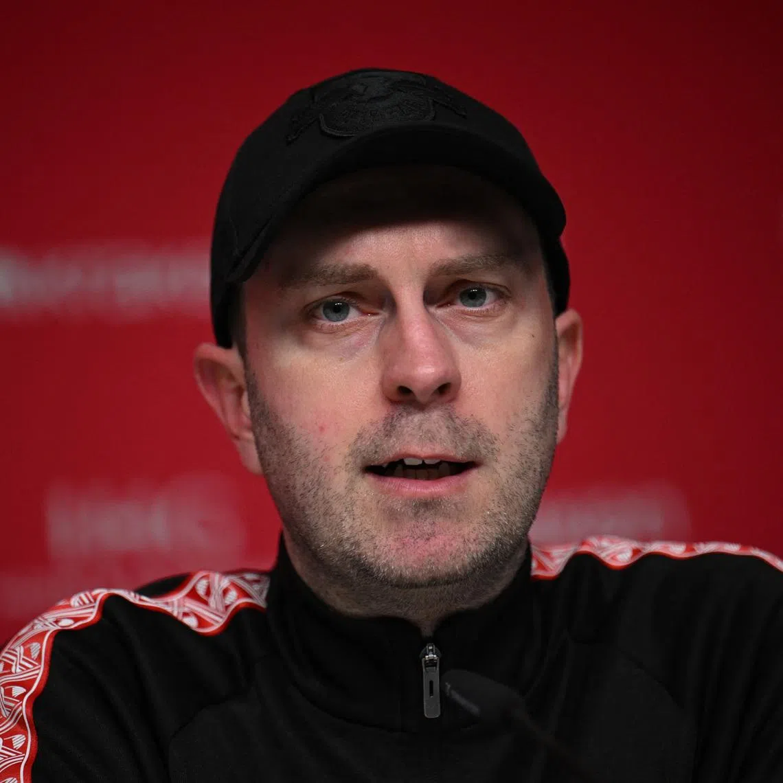 Soccer Football - Bundesliga - RB Leipzig v 1. FC Union Berlin - Red Bull Arena, Leipzig, Germany - April 24, 2026 RB Leipzig coach Ole Werner during the press conference after the match REUTERS/Annegret Hilse