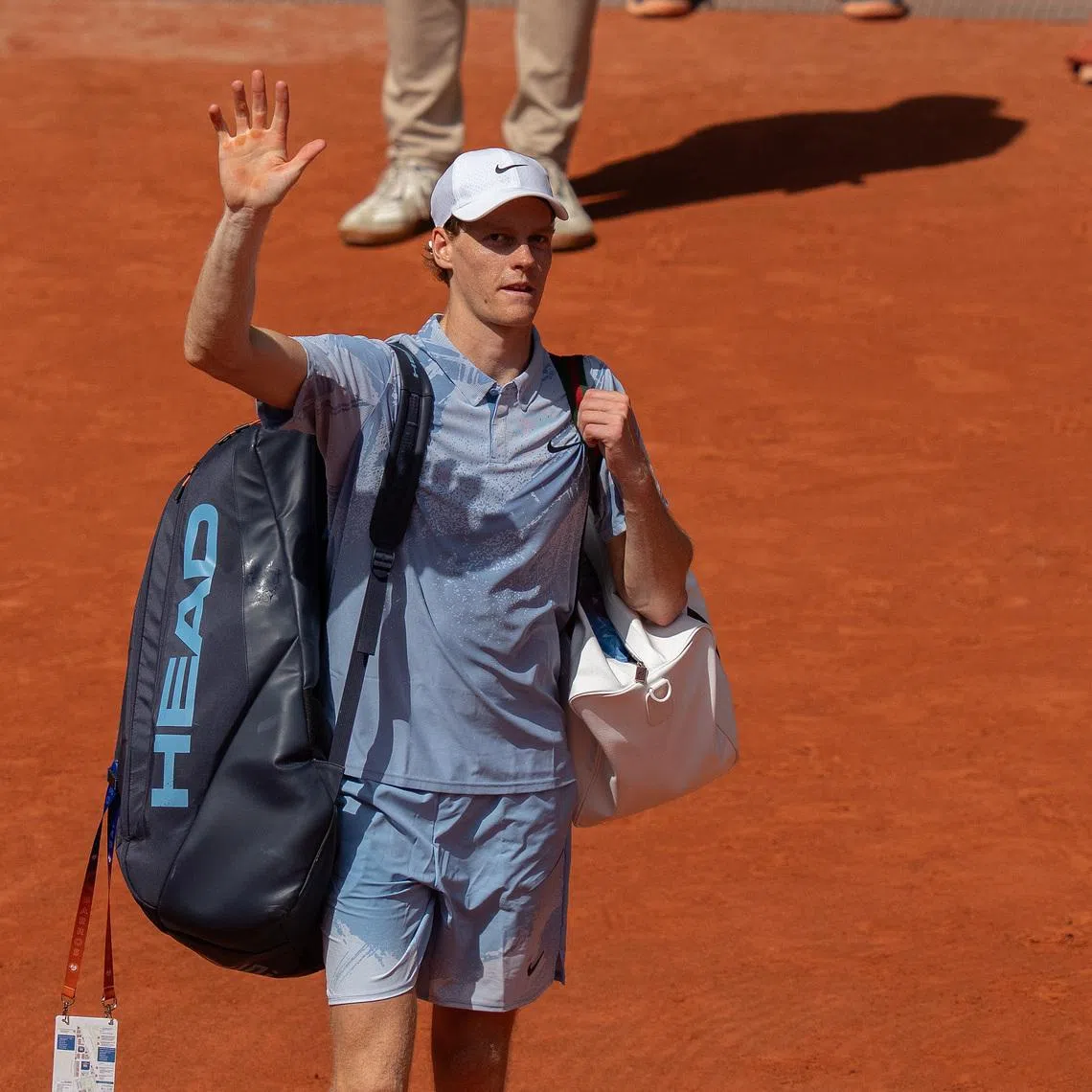 May 28, 2026; Paris, France; Jannik Sinner of Italy leaves the court after losing his match against Juan Manuel Cerundolo of Argentina on day five at Stade Roland Garros. Mandatory Credit: Susan Mullane-Imagn Images