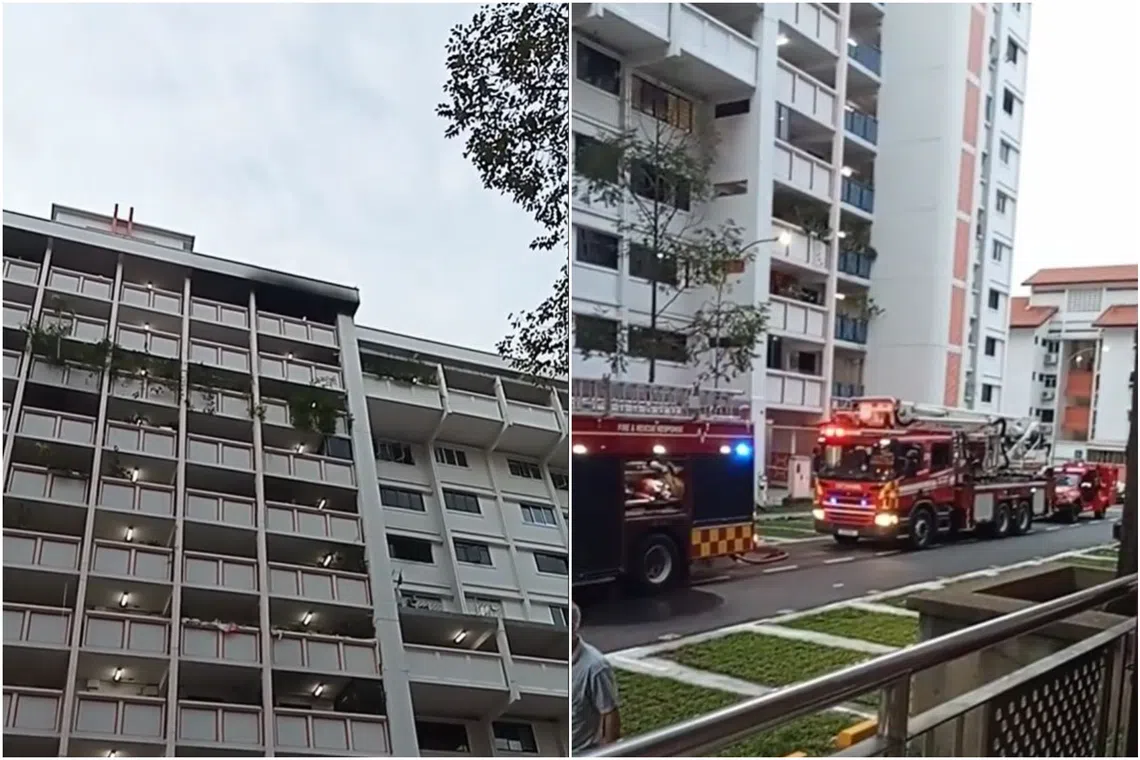 A fire broke out at Block 307 Bukit Batok Street 31 on Wednesday.