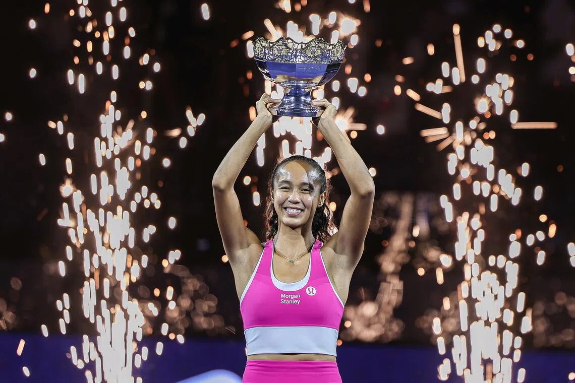 Shopping on the cards as Leylah Fernandez wins Singapore Tennis Open for first title of 2026
