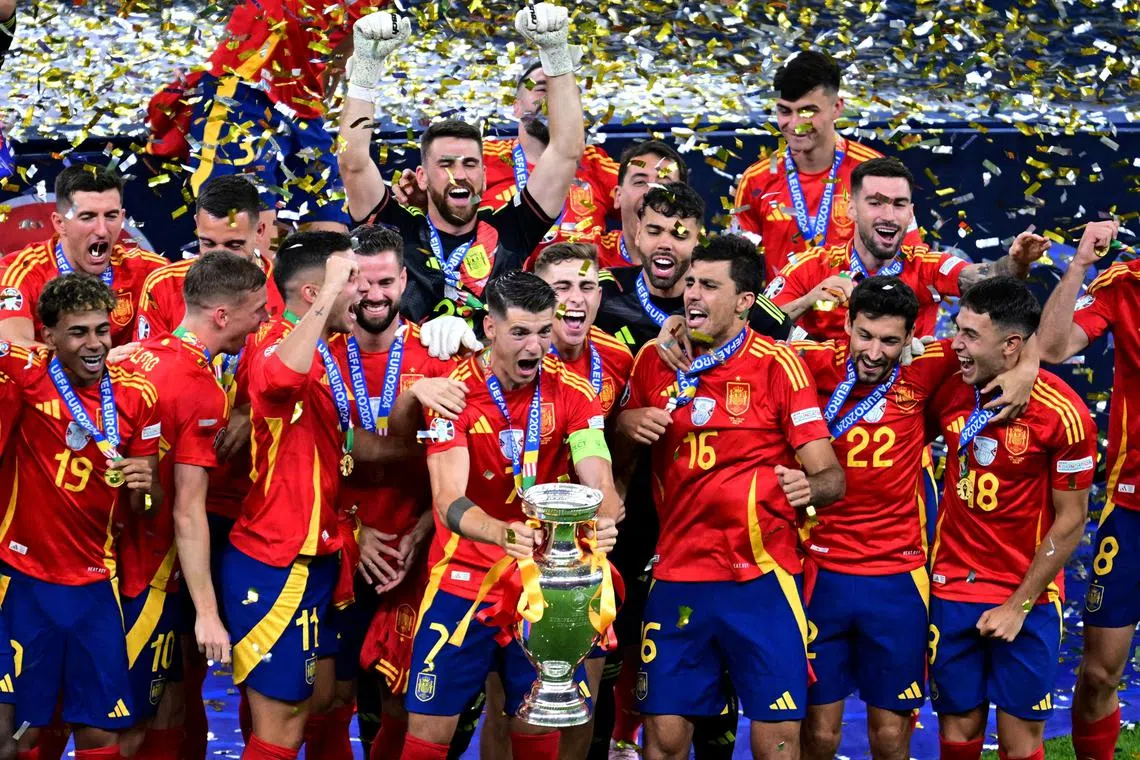 Spain climb to third in FIFA rankings, Argentina stay top | The Straits ...