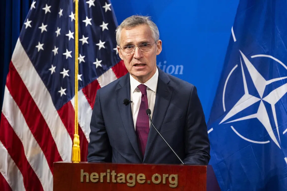Nato Secretary-General Jens Stoltenberg said Europe needs to shift from slow peacetime arms production to "high-tempo conflict production".