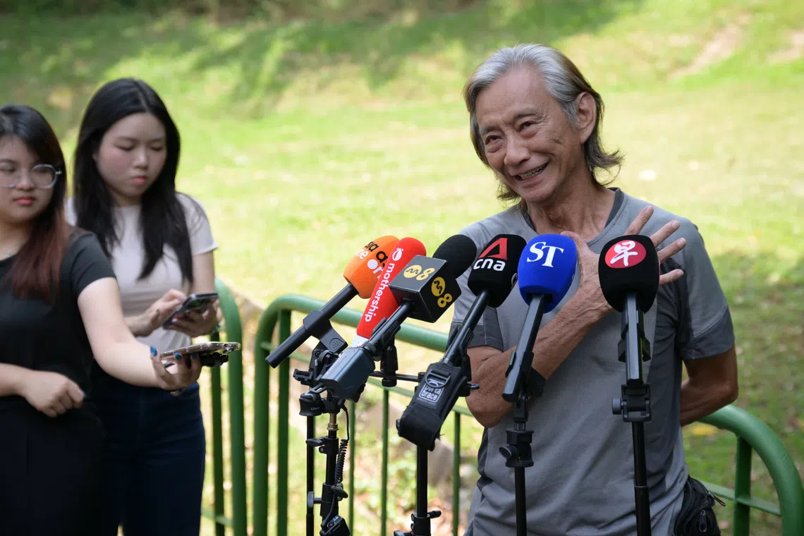 Nature Society Singapore president Leong Kwok Peng (right) said he hoped that the authorities would retain two-thirds of Maju Forest, up from the current plan of one-third.