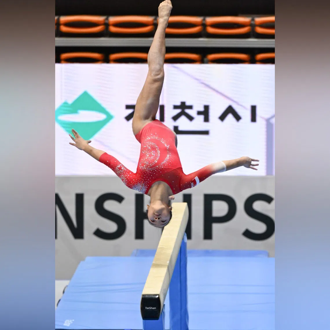 Amanda Yap is the first Singaporean gymnast to make the final at the world championships.