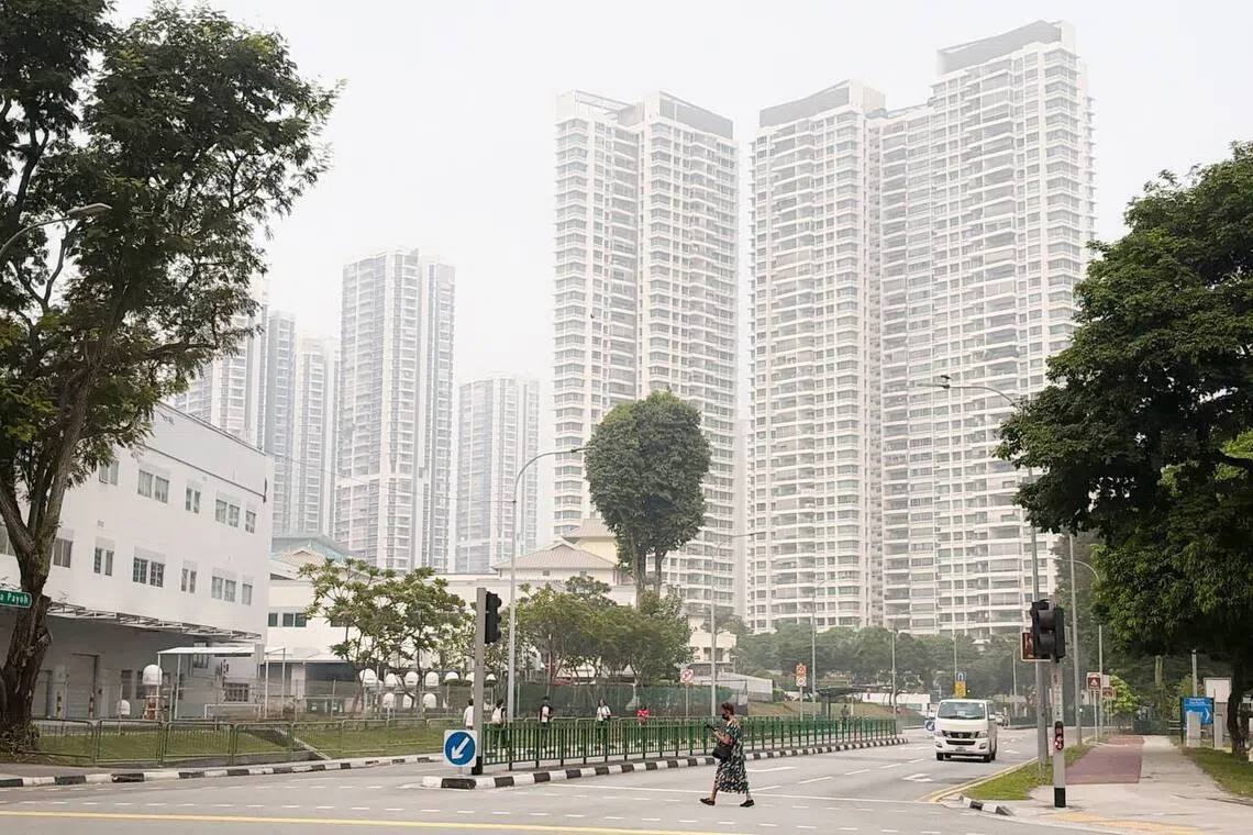 The haze in Toa Payoh in Singapore at 7.45am on Oct 9.