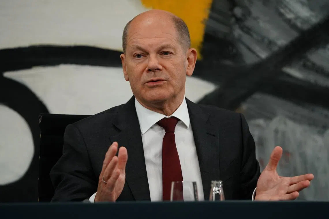 German Chancellor Olaf Scholz listed “difficult topics” he would raise, including the rights of ethnic minorities in Xinjiang.