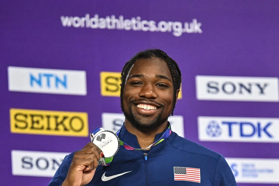 Silver medallist USA's Noah Lyles won the 100m, 200m and 4x100m at last year’s world championships in Budapest.