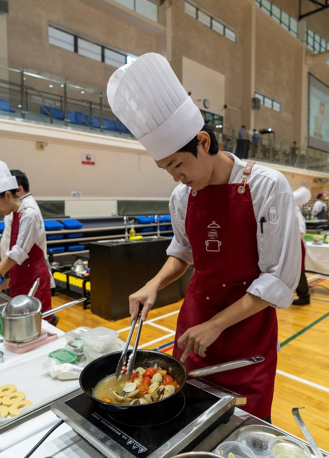 Yeo Kiat won the judges over with his shrimp and corn cappelletti with clam broth.