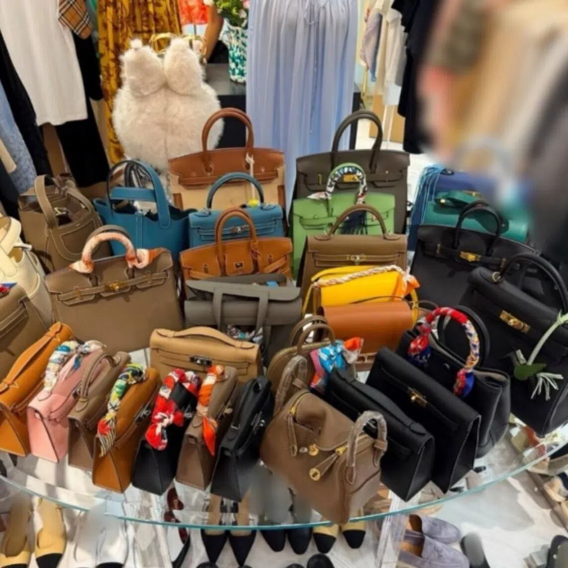 More than 900 items allegedly infringing on trademarks were seized during a police raid on two shops in a shopping mall in Scotts Road.