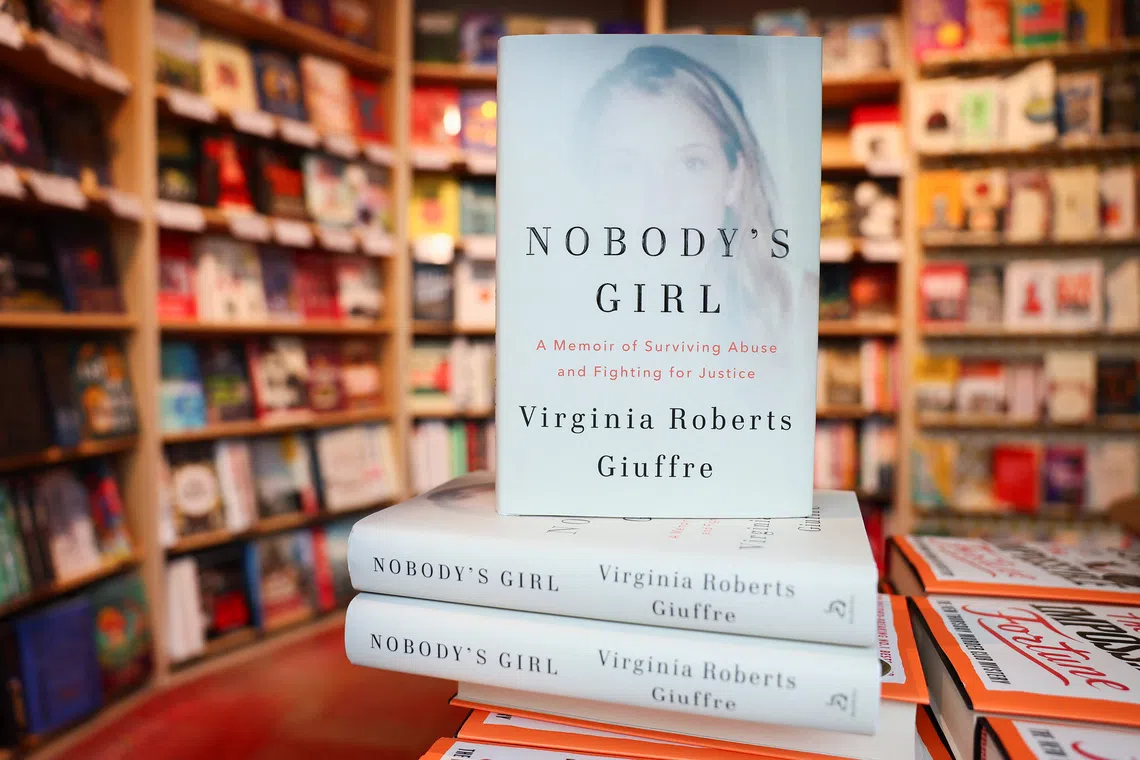 Copies of \"Nobody's Girl: A Memoir of Surviving Abuse and Fighting for Justice\", the posthumously published memoir by Virginia Giuffre, a prominent accuser of convicted sex offender Jeffrey Epstein, are displayed at a Foyles bookshop in London, Britain, October 21, 2025. REUTERS/Isabel Infantes