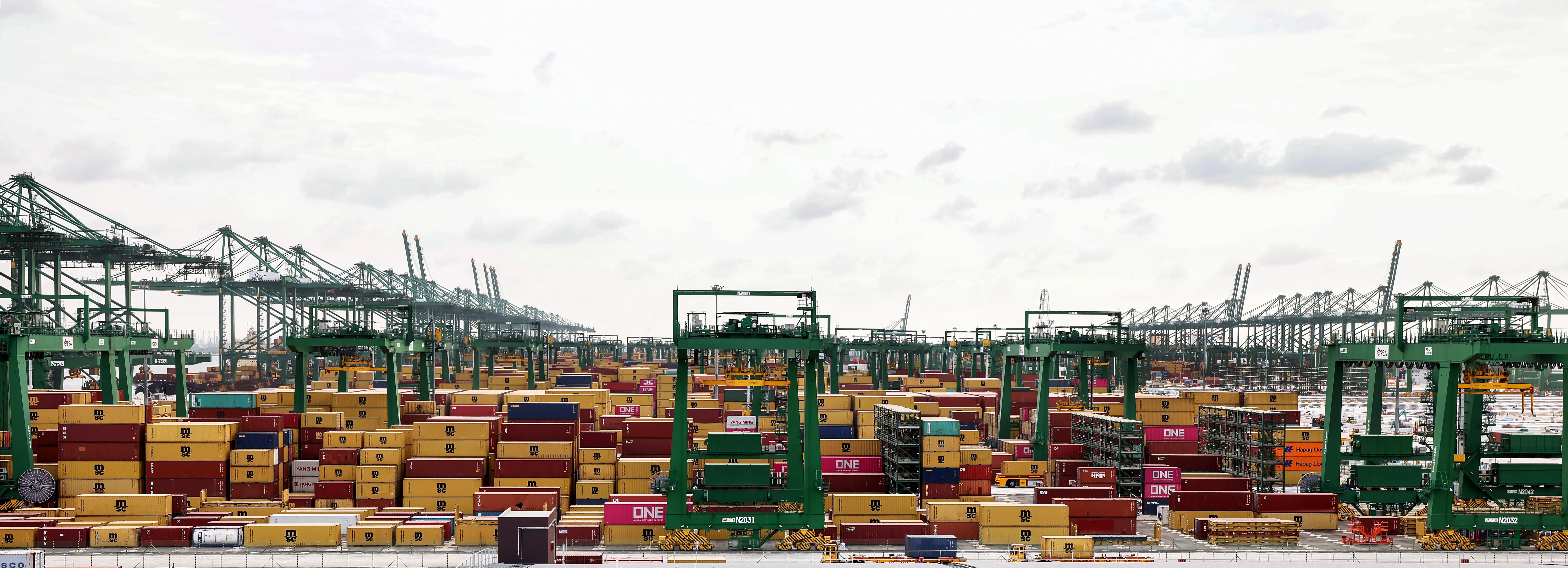 Image 8: Containers at PSA Singapore. The cost of shipping a 40-foot container has risen sharply over the past year, increasing by at least 14 per cent.