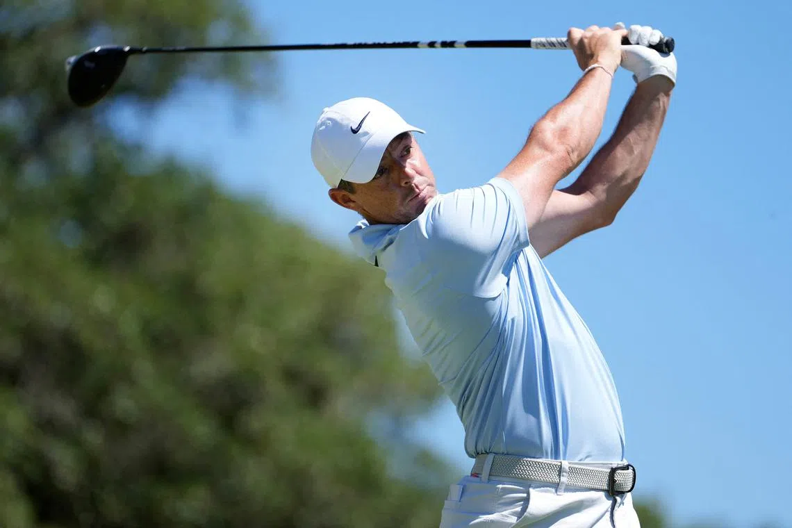 Rory McIlroy practising on April 3, ahead of the Valero Texas Open at TPC San Antonio.