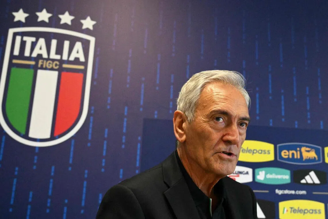 Italian football federation president Gabriele Gravina has quit, after the men’s national team failed to qualify for the World Cup for a third consecutive time.