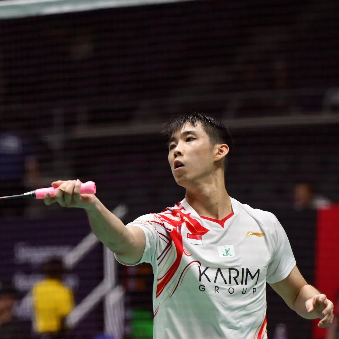 Loh Kean Yew in action at the Singapore Open on May 29, 2025.