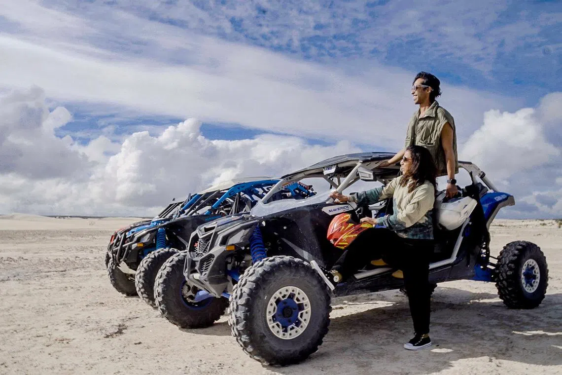 Mr Kishan’s mum surprised him with her sense of adventure in Perth, from surfing sand dunes to meeting animals up close at wildlife parks.