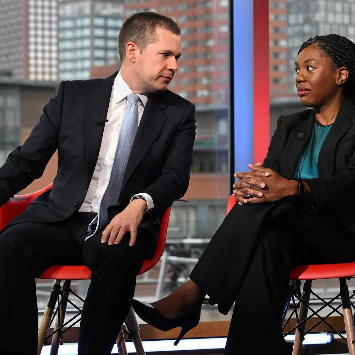 Former immigration minister Robert Jenrick and former trade minister Kemi Badenoch are frontrunners to be the next leader of Britain's Conservatives. 