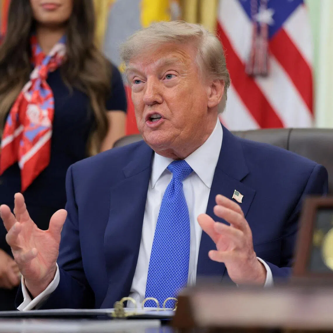 US President Donald Trump put out a Truth Social post on Aug 10 saying he would demand compensation from Iran for the people they have killed and wounded, in response to Iran’s own demand for compensation over attacks by the US and Israel.