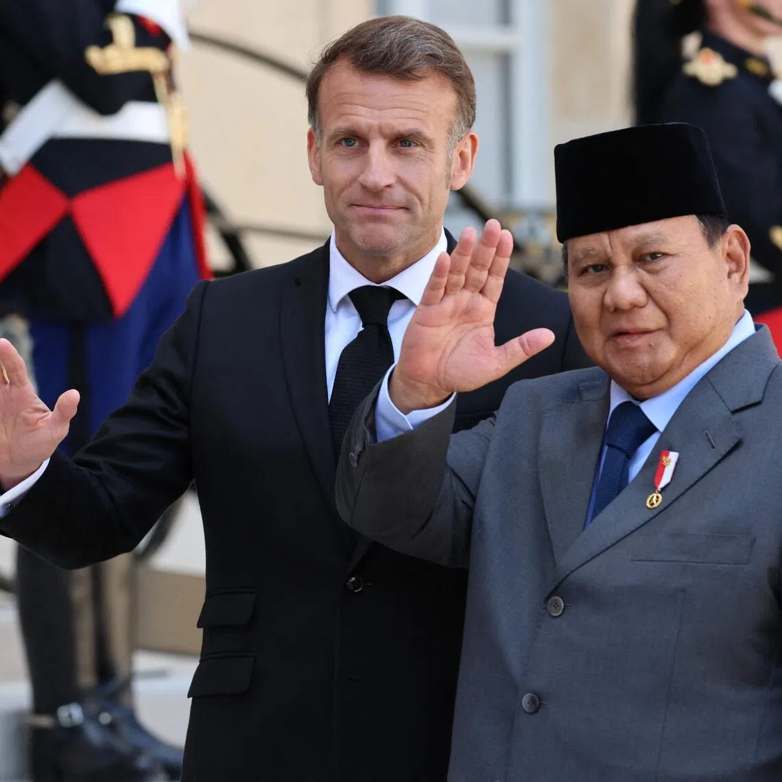 Indonesian President Prabowo Subianto met with French counterpart Emmanuel Macron at the Elysee Presidential Palace in Paris on April 14, 2026.
