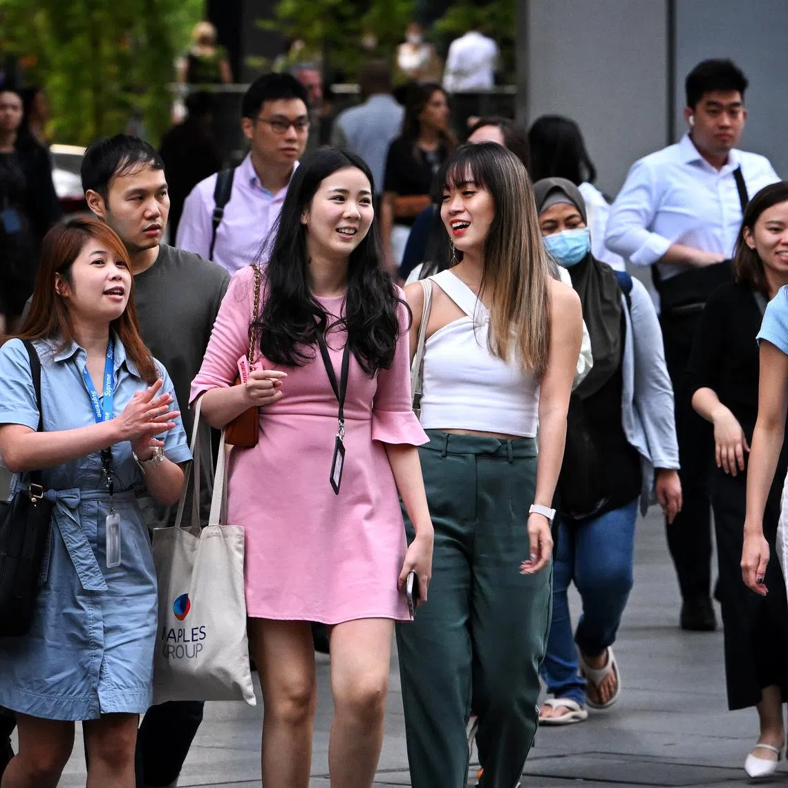 The law may pass, but workers and bosses are the key to cutting out workplace biases.

Generic photo of female office workers at Raffles Place after office hours on February 20, 2023. Can be used for woman, women workforce, labour, manpower, economy stories, population, youth