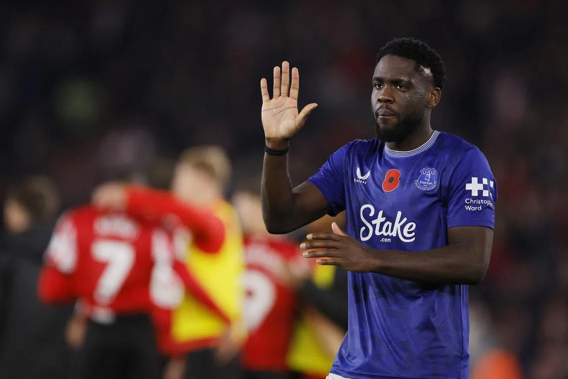Soccer Football - Premier League - Southampton v Everton - St Mary's Stadium, Southampton, Britain - November 2, 2024 Everton's Orel Mangala acknowledges the fans after the match Action Images via Reuters/Andrew Couldridge/ File Photo