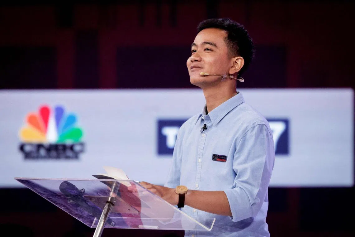 During the Dec 23 televised event ahead of the presidential election, Mr Gibran Rakabuming Raka faced off his rivals while delivering some punches which left them floundering.