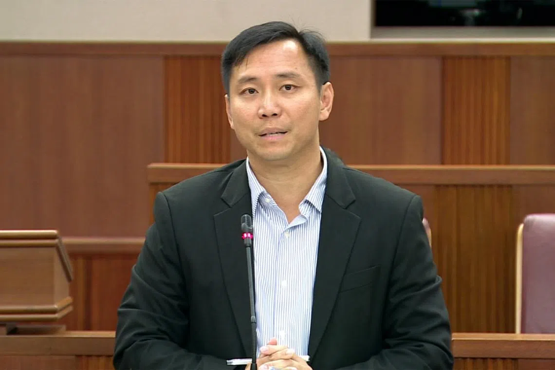 Minister of State for Social and Family Development Goh Pei Ming speaking in Parliament on Jan 14.