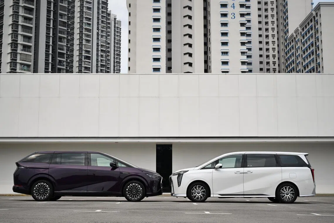 Keen titans: The Xpeng X9 (left) and GAC E9 are two massive contenders in the growing multi-purpose vehicle space. 