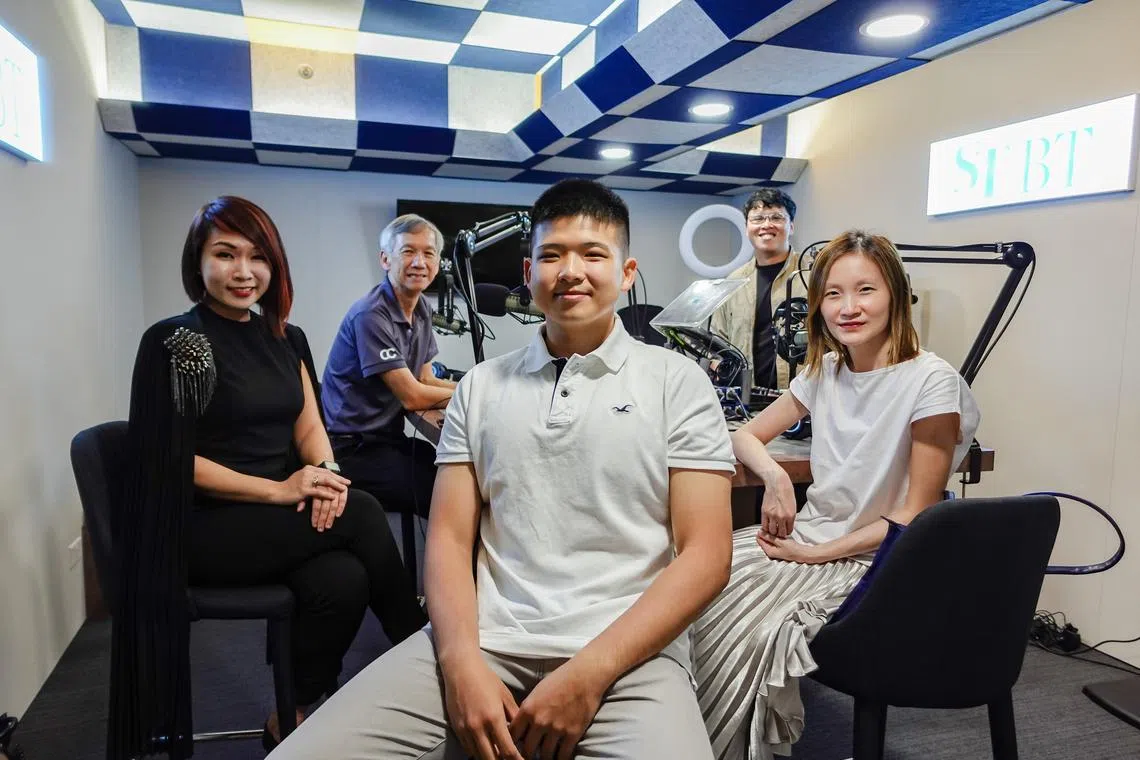 (From left to right): Ms Yvonne Kong, a career futurist and workforce developer, Mr Chong Leong Fatt, deputy principal, Institute of Technical Education (ITE) College Central, Mr Tan Chung Hao, an ITE alumni, Hadyu Rahim, Podcast Producer and Grace Ho, ST's Insight Editor.