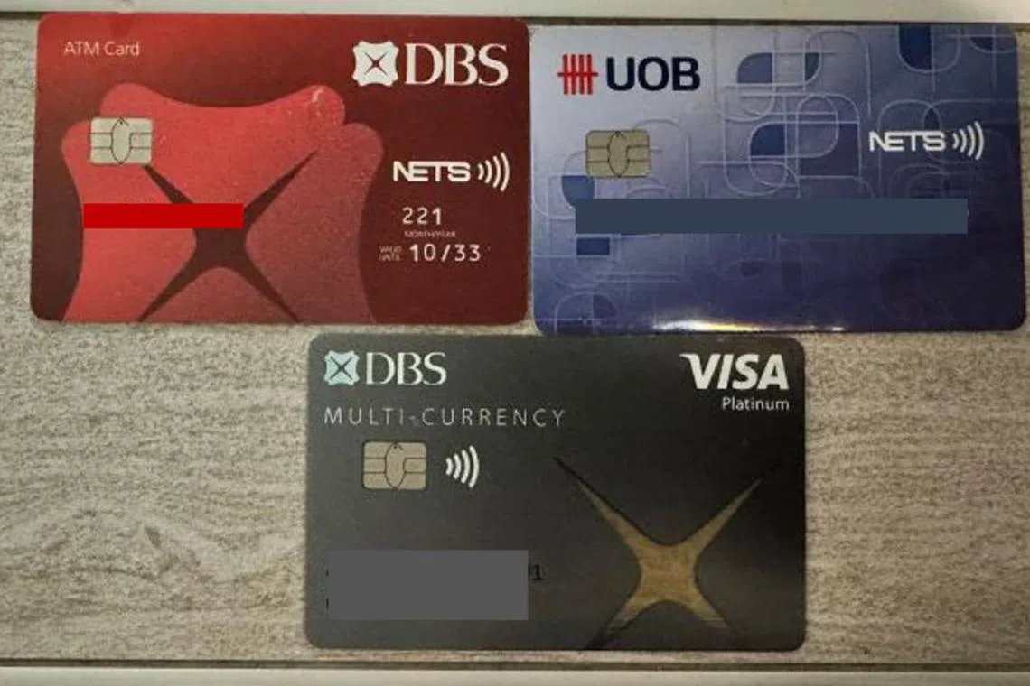 The bank cards were seized as case exhibits. 