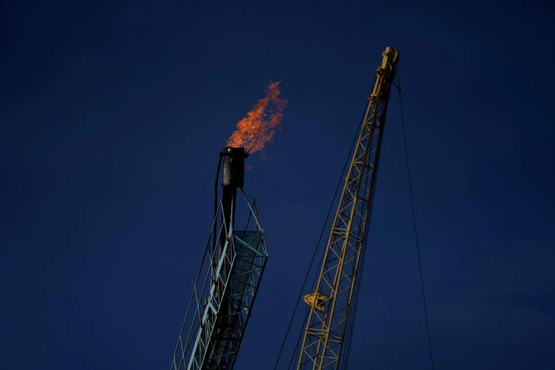 Platform B, an offshore oil and gas platform operated by DCOR, LLC, in the Dos Cuadras Field off the coast of Santa Barbara, California, US, on Monday, Jan. 15, 2024. Nearly two dozen oil and gas platforms off the southern California coast should be fully removed when they stop producing, according to an Interior Department plan that will shape the end of the region's more than half-century legacy with offshore drilling. Photographer: Eric Thayer/Bloomberg
