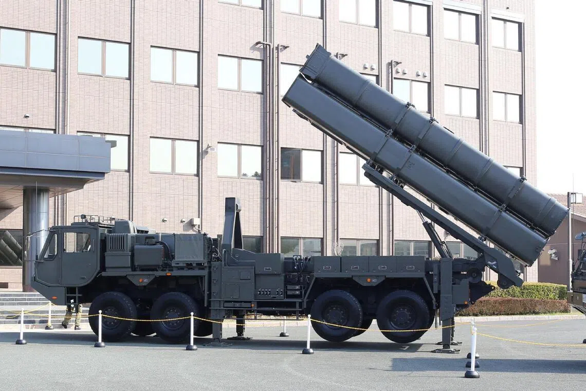 The long-range missiles were installed in Kumamoto in the southern region of Kyushu.