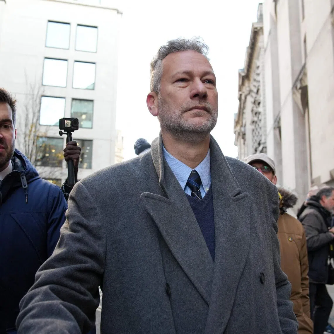 Nathan Gill arriving for his sentencing hearing at the The Old Bailey, Britain's Central Criminal Court, in London on Nov 21.