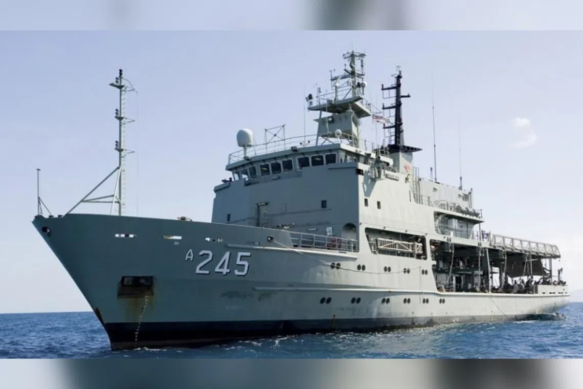 The device was discovered aboard the HMAS Leeuwin, docked in the north-eastern city of Cairns in the state of Queensland.