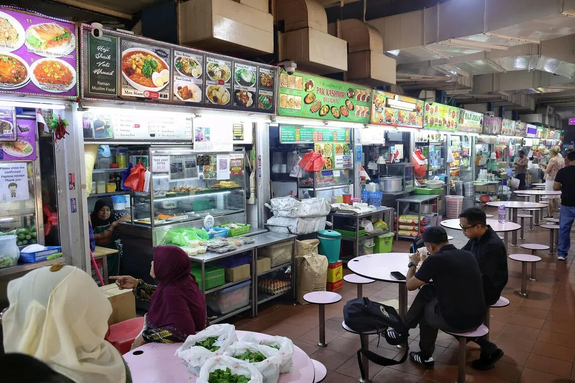 Half of the seats in Tekka Centre were empty when The Straits Times visited at 10am on Oct 16.