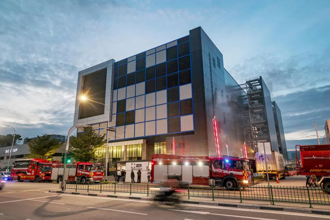 The fire involved lithium-ion batteries housed in the battery rooms on the third storey of the building.