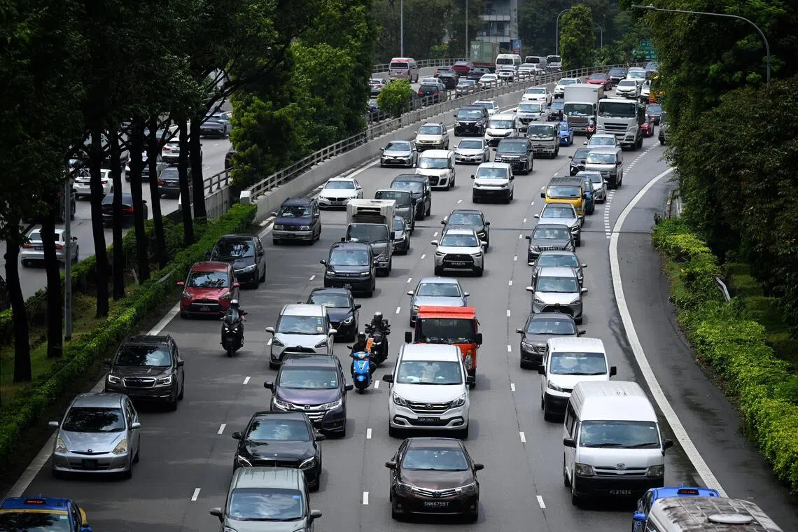 Generic photo of cars and motor vehicles on CTE expressway near 95 Whampoa Drive taken on Oct 17, 2025.

Can be used for transport, car, traffic, COE stories.