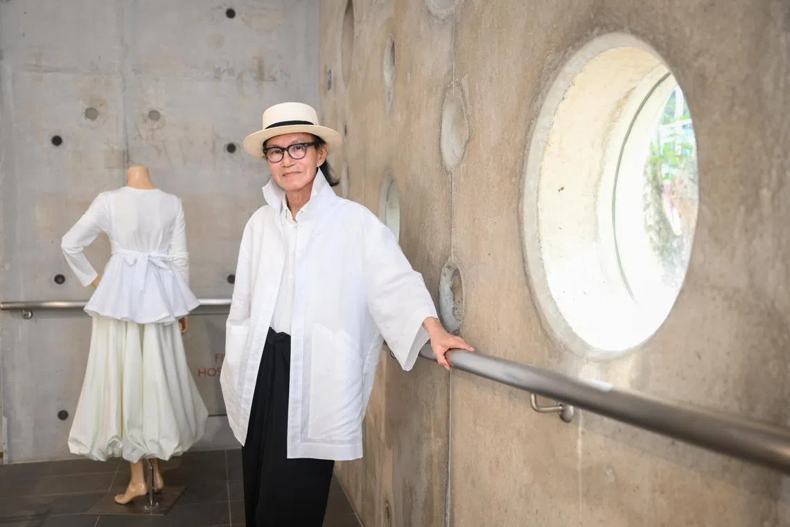 ST20250805_202577200838/acmag07/Shintaro Tay/

Self-taught designer and couturier Thomas Wee at Design Orchard on Aug 5, 2025.