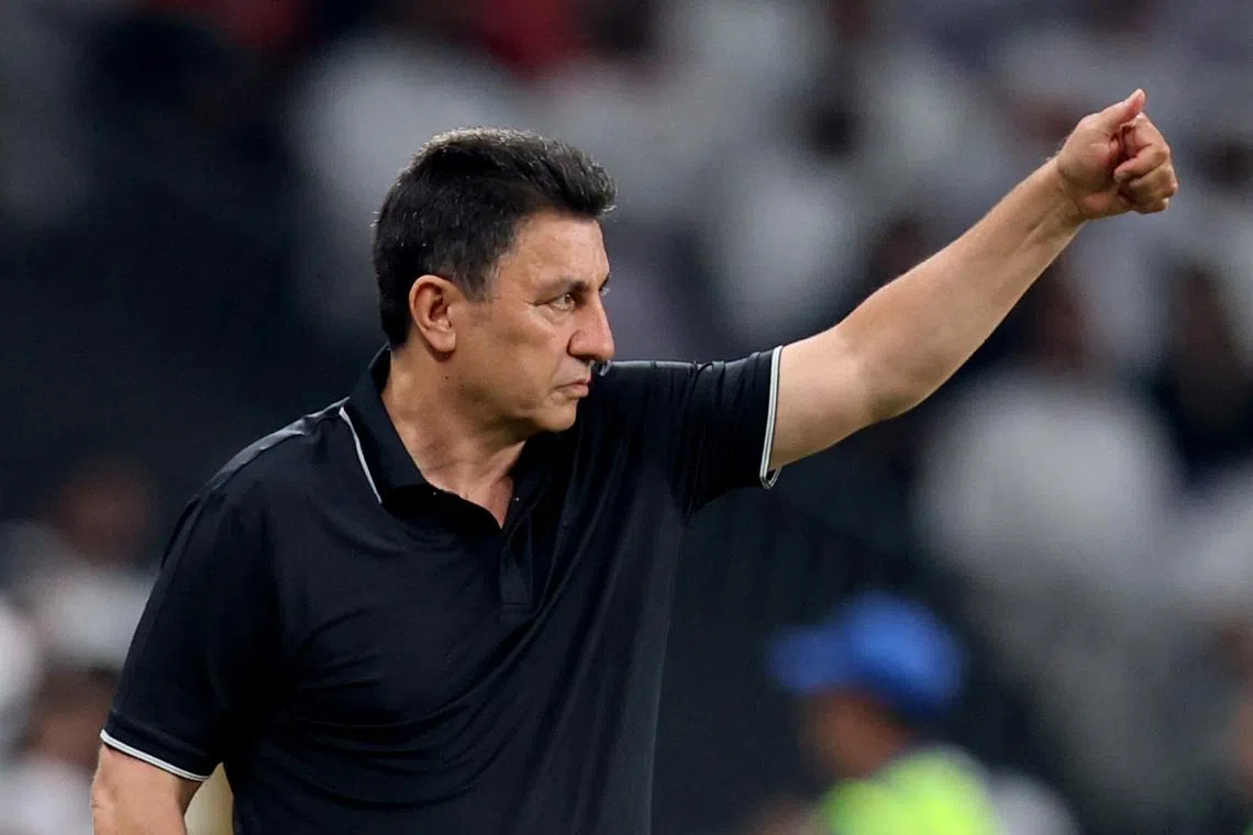 Soccer Football - World Cup - AFC Qualifiers - Group A - United Arab Emirates v Iran - Hazza bin Zayed Stadium, Al Ain, United Arab Emirates - September 10, 2024 Iran coach Amir Ghalenoei reacts REUTERS/Stringer/File Photo