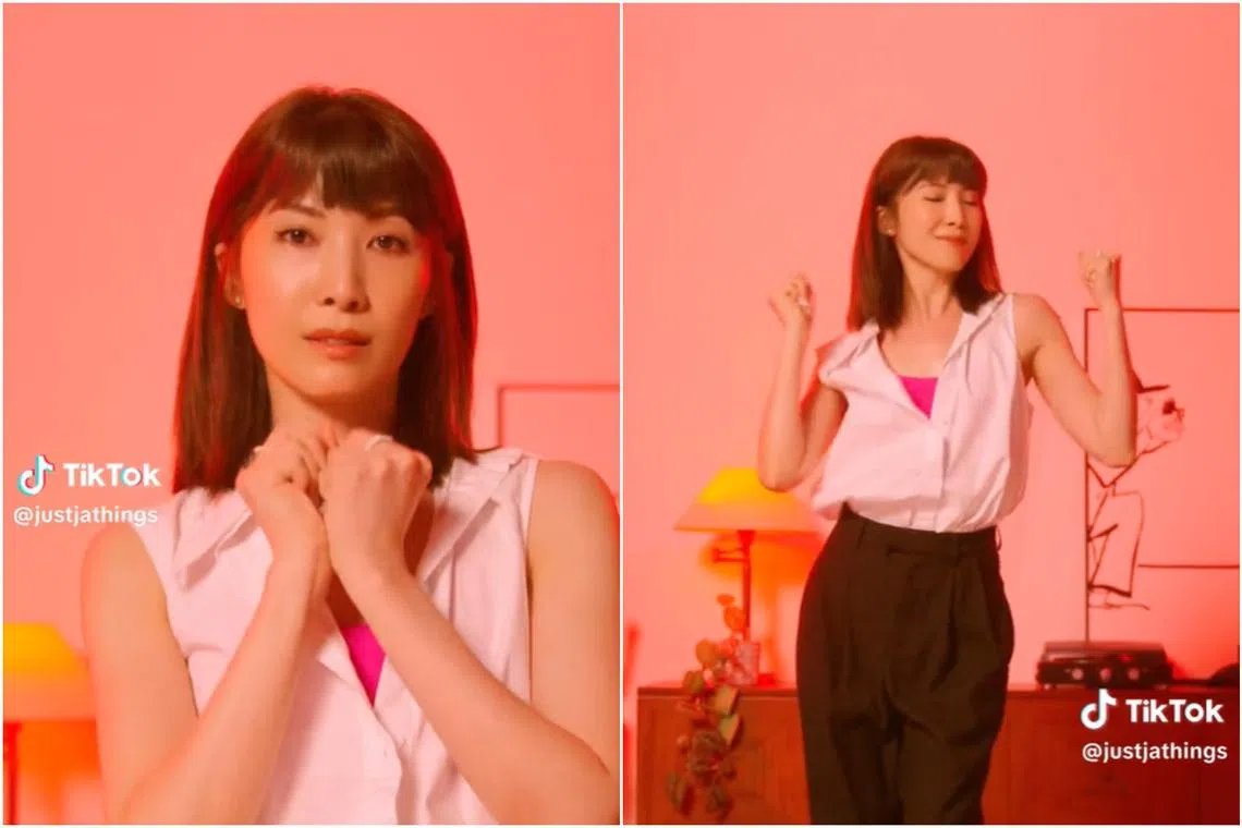 Actress Jeanette Aw started a TikTok account on Monday.