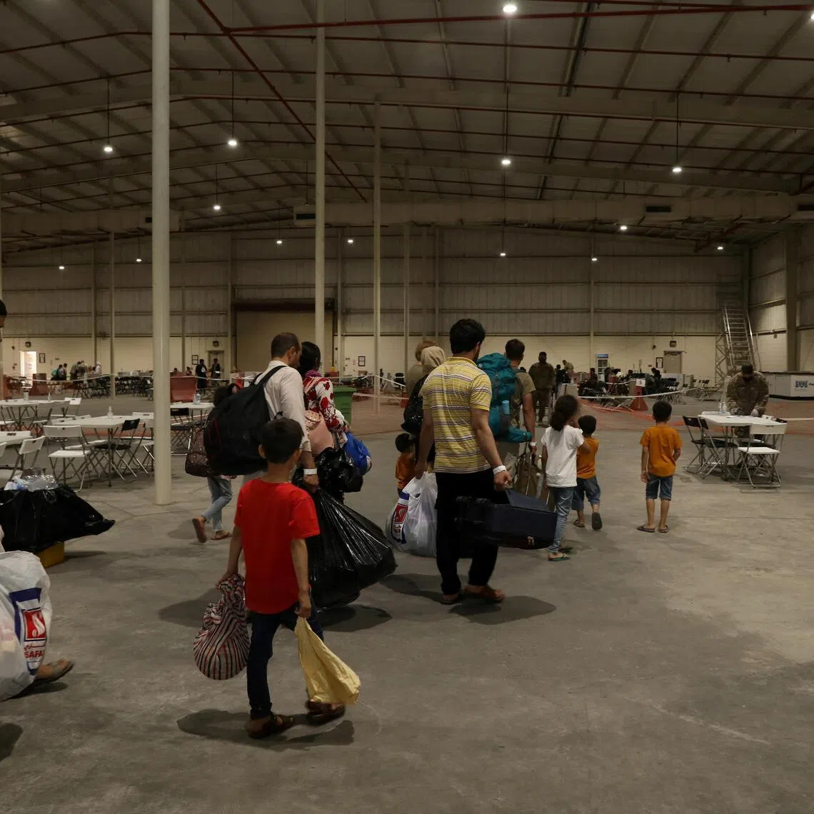 Camp As Sayliyah has served as a holding site for Afghans going through the base for processing in the hope of resettling in America since the 2021 US withdrawal from Afghanistan.