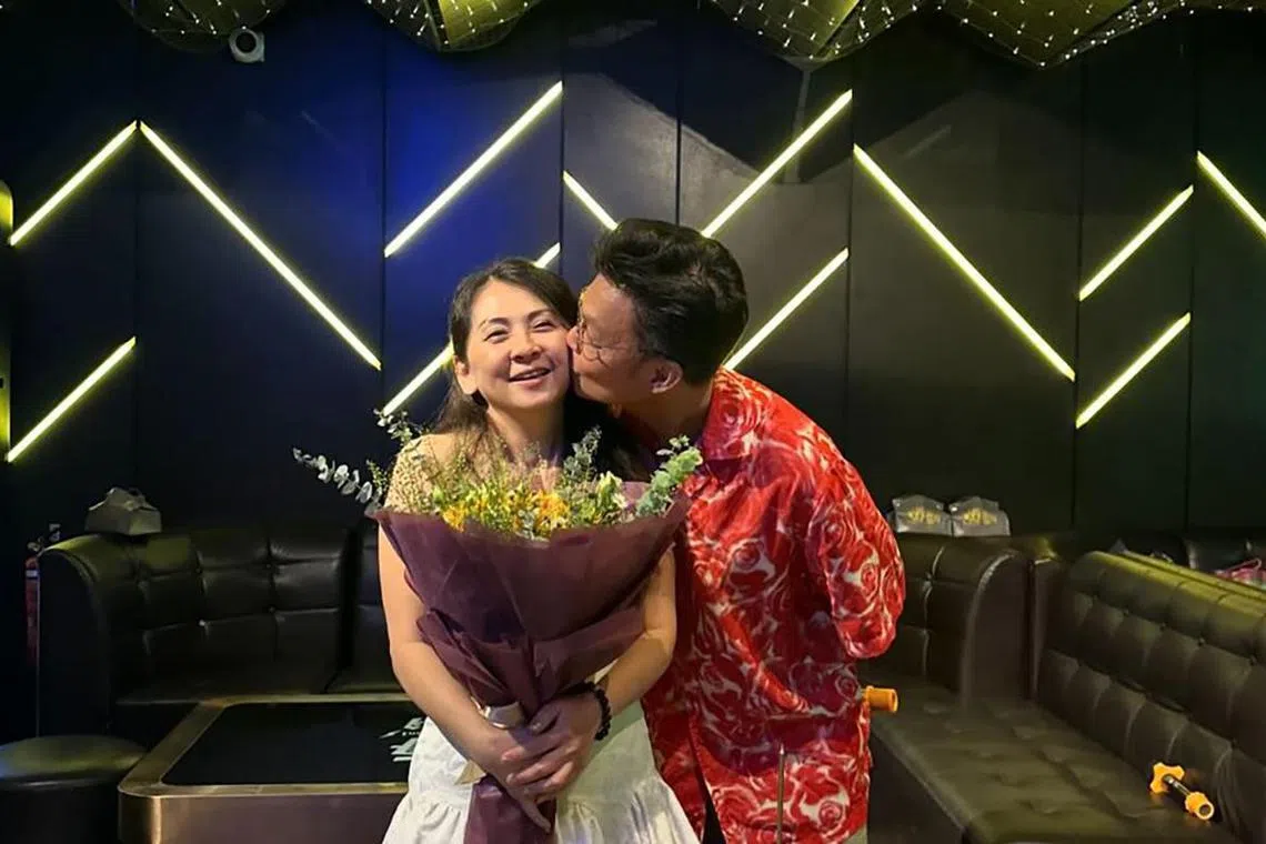 Mark Lee and his wife Catherine Ng celebrate their 25th wedding anniversary