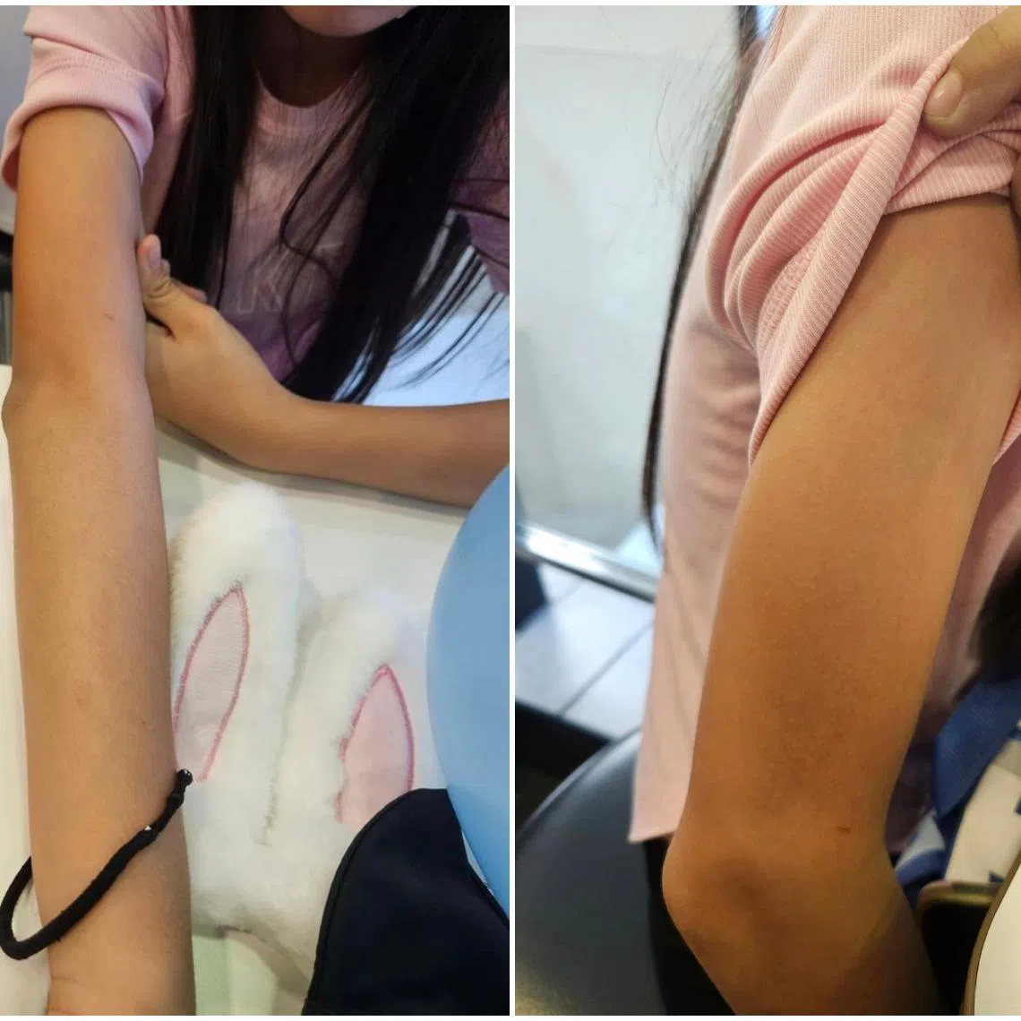 Ms Gwee's daughter sustained bruising on her upper arm as a result of the incident.