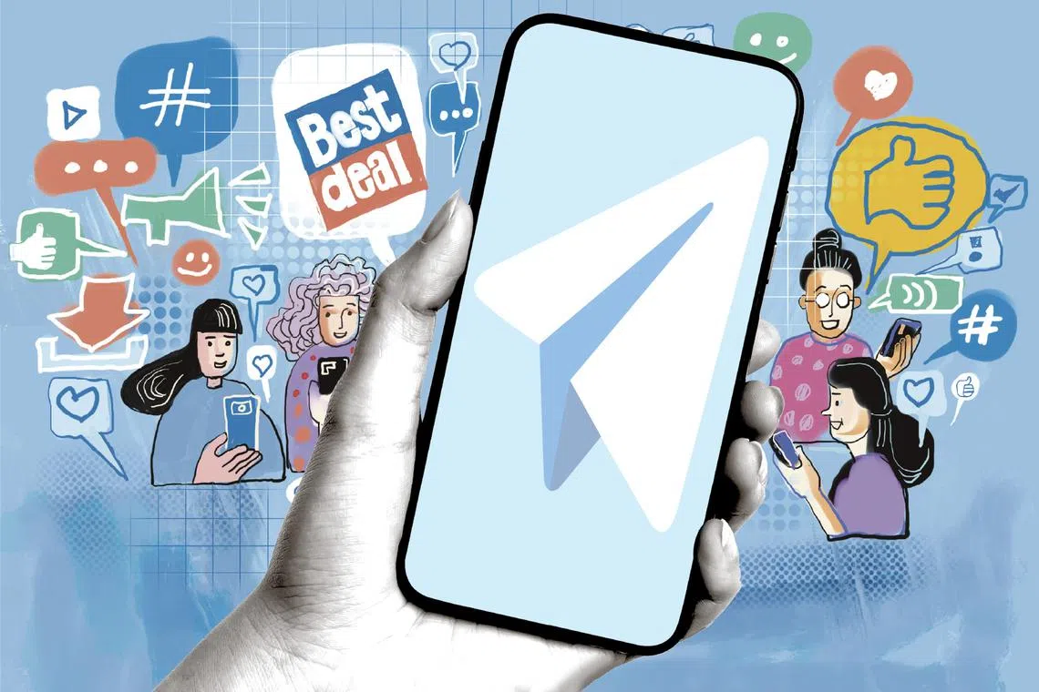 The author shares good deals with her community of like-minded mums on apps like Telegram.