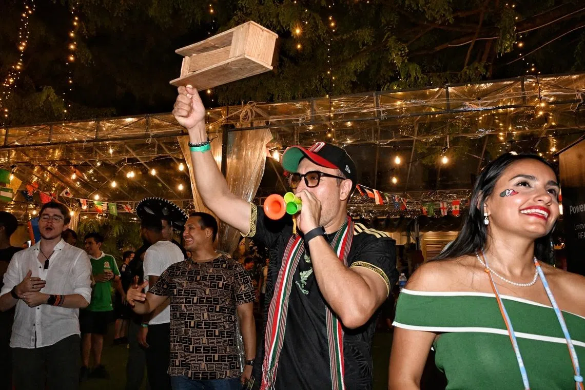 World Cup fever in Singapore: Mexico-South Africa party