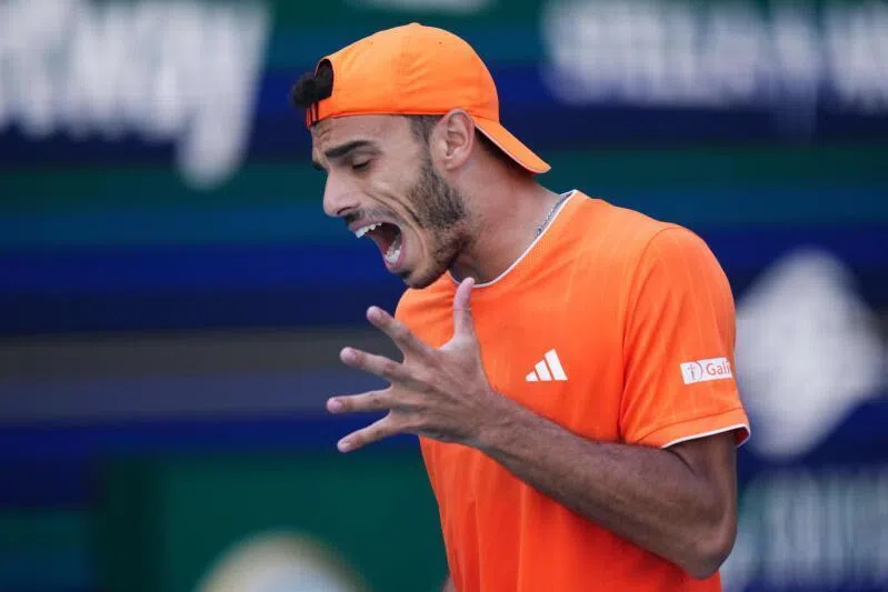 Francisco Cerundolo of Argentina stunned Russian Daniil Medvedev 6-0 4-6 7-5 to reach the fourth round of the Miami Open.